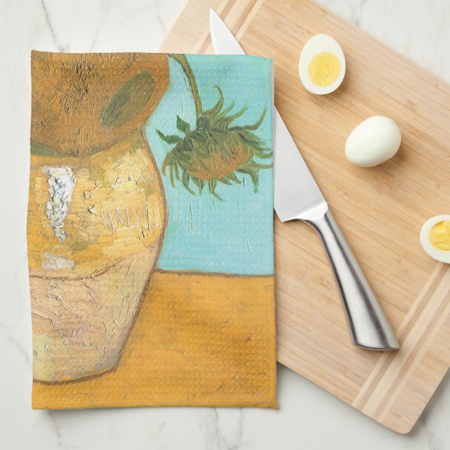 Vincent van Gogh - Vase with Twelve Sunflowers Kitchen Towel (Quarter Fold)