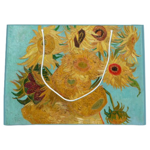 Vincent Van Gogh _ Vase with Twelve Sunflowers Large Gift Bag