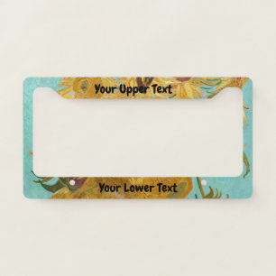 Vincent Van Gogh - Vase with Twelve Sunflowers License Plate Frame