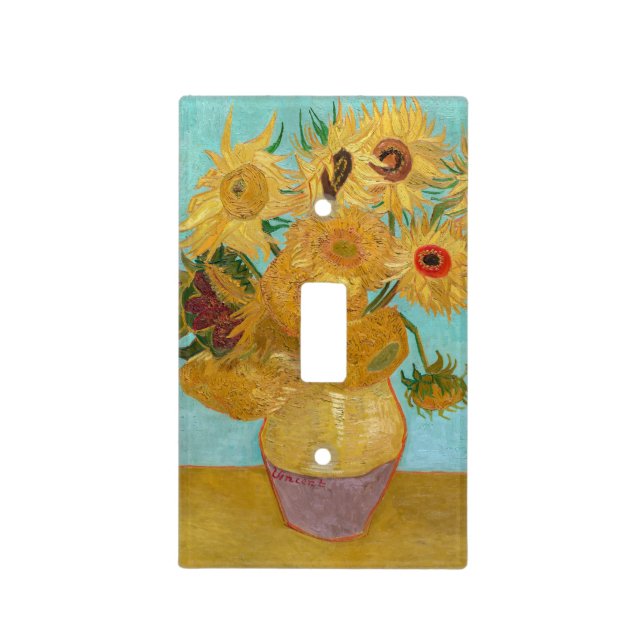 Vincent Van Gogh - Vase with Twelve Sunflowers Light Switch Cover (Front)