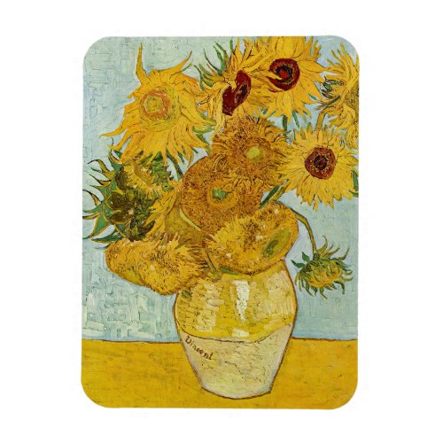 Vincent Van Gogh _ Vase with Twelve Sunflowers Magnet