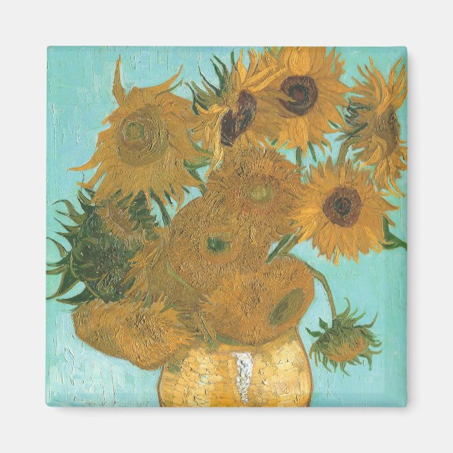 Vincent van Gogh - Vase with Twelve Sunflowers Magnet (Front)