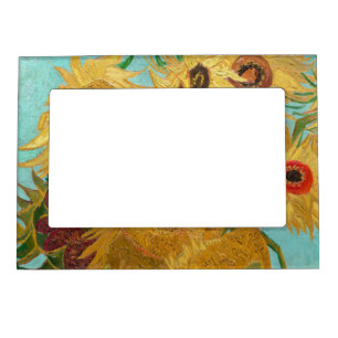 Vincent Van Gogh - Vase with Twelve Sunflowers Magnetic Frame