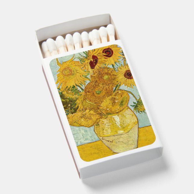 Vincent Van Gogh - Vase with Twelve Sunflowers Matchboxes (Front Open)