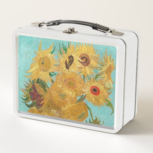 Vincent Van Gogh _ Vase with Twelve Sunflowers Metal Lunch Box