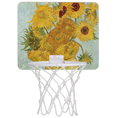 Vincent Van Gogh _ Vase with Twelve Sunflowers Mini Basketball Hoop