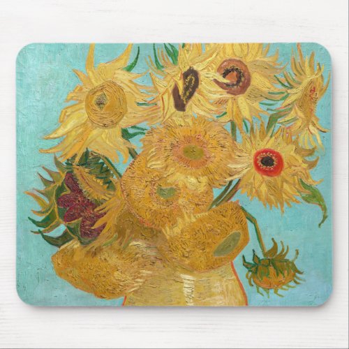 Vincent Van Gogh _ Vase with Twelve Sunflowers Mouse Pad