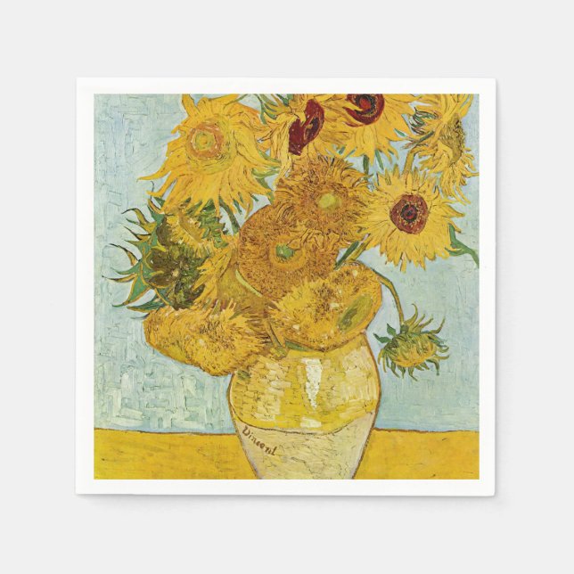 Vincent Van Gogh - Vase with Twelve Sunflowers Napkins (Front)