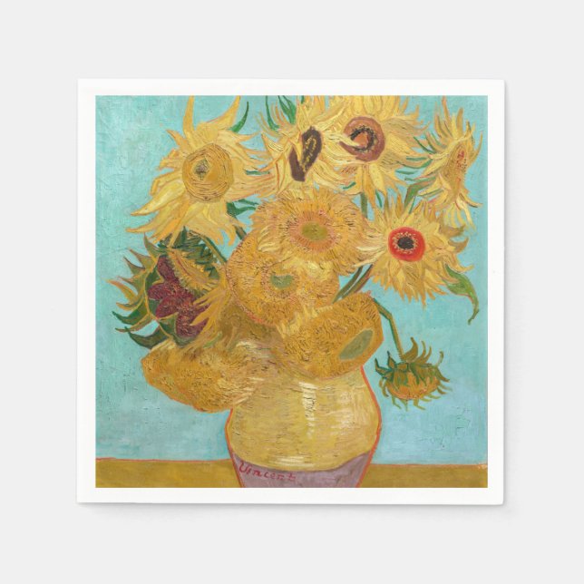 Vincent Van Gogh - Vase with Twelve Sunflowers Napkins (Front)