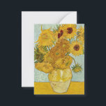 Vincent Van Gogh - Vase with Twelve Sunflowers Note Card<br><div class="desc">Vase with Twelve Sunflowers / Vase avec douze tournesols - Vincent Van Gogh,  August 1888 - Sunflowers 1888 third version (F456)</div>