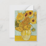 Vincent Van Gogh - Vase with Twelve Sunflowers Note Card<br><div class="desc">Vase with Twelve Sunflowers / Vase avec douze tournesols - Vincent Van Gogh,  August 1888 - Sunflowers 1888 third version (F456)</div>