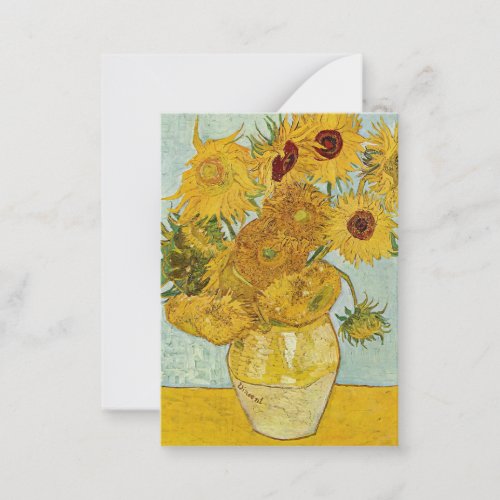 Vincent Van Gogh _ Vase with Twelve Sunflowers Note Card