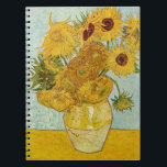 Vincent Van Gogh - Vase with Twelve Sunflowers Notebook<br><div class="desc">Vase with Twelve Sunflowers / Vase avec douze tournesols - Vincent Van Gogh,  August 1888 - Sunflowers 1888 third version (F456)</div>