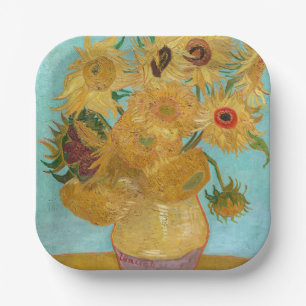 Vincent Van Gogh - Vase with Twelve Sunflowers Paper Plates