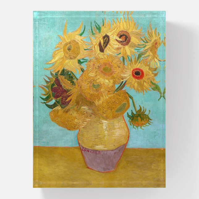 Vincent Van Gogh - Vase with Twelve Sunflowers Paperweight (Vertical)