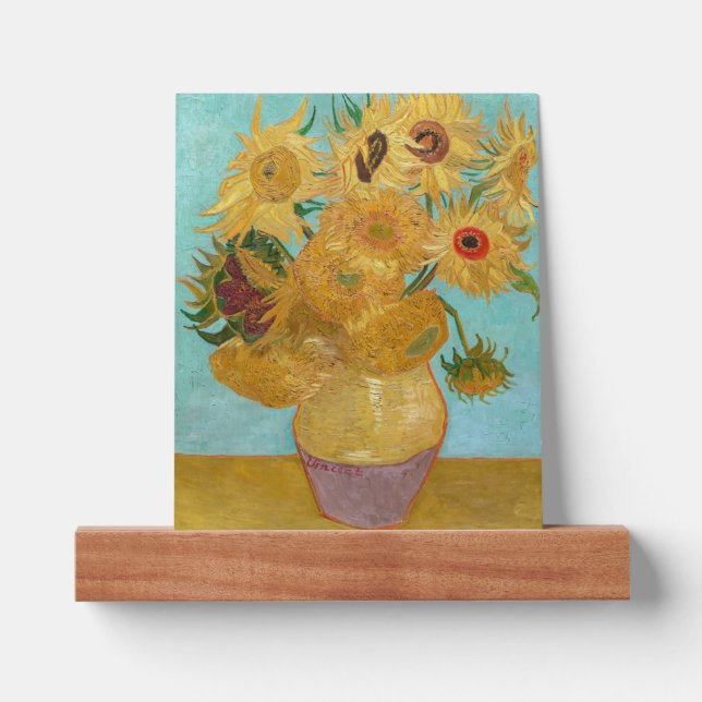 Vincent Van Gogh - Vase with Twelve Sunflowers Picture Ledge (Front)