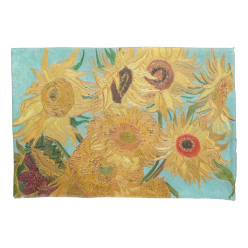 Vincent Van Gogh _ Vase with Twelve Sunflowers Pillow Case