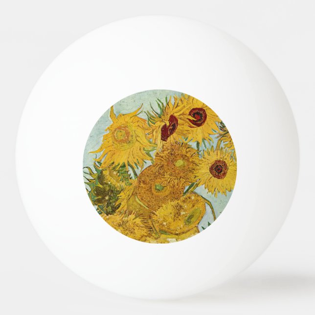 Vincent Van Gogh - Vase with Twelve Sunflowers Ping Pong Ball (Front)