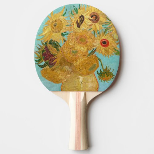 Vincent Van Gogh _ Vase with Twelve Sunflowers Ping Pong Paddle