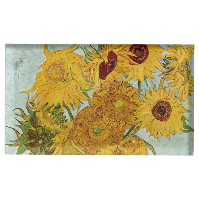 Vincent Van Gogh - Vase with Twelve Sunflowers Place Card Holder (Front)