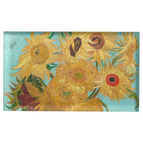 Vincent Van Gogh _ Vase with Twelve Sunflowers Place Card Holder