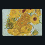 Vincent Van Gogh - Vase with Twelve Sunflowers Placemat<br><div class="desc">Vase with Twelve Sunflowers / Vase avec douze tournesols - Vincent Van Gogh,  August 1888 - Sunflowers 1888 third version (F456)</div>