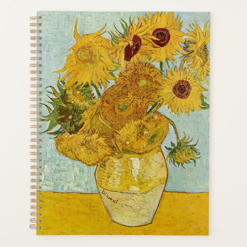 Vincent Van Gogh _ Vase with Twelve Sunflowers Planner