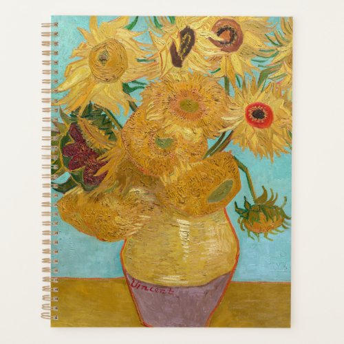 Vincent Van Gogh _ Vase with Twelve Sunflowers Planner