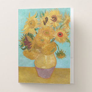 Vincent Van Gogh - Vase with Twelve Sunflowers Pocket Folder