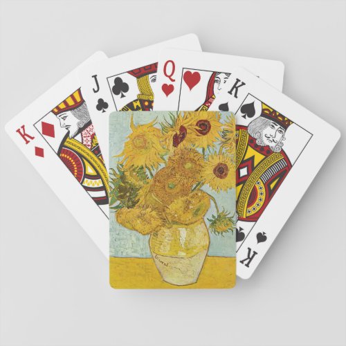 Vincent Van Gogh _ Vase with Twelve Sunflowers Poker Cards