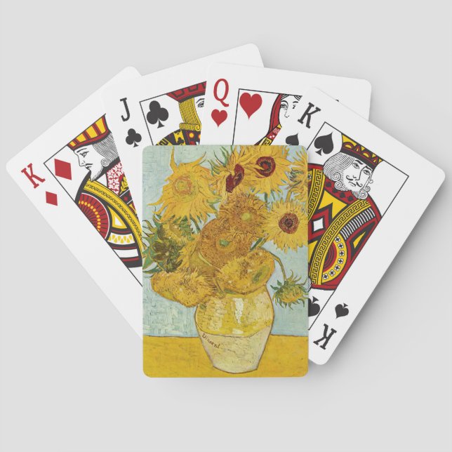 Vincent Van Gogh - Vase with Twelve Sunflowers Poker Cards (Back)