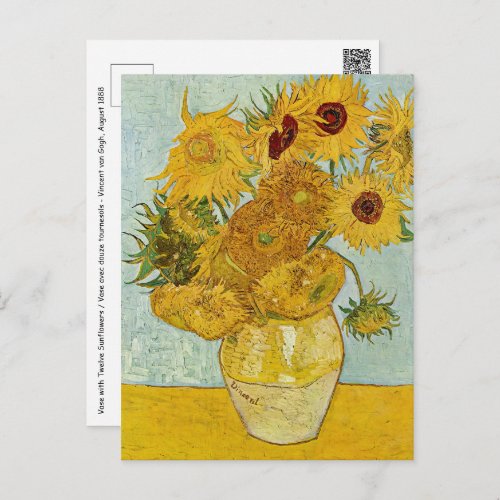 Vincent Van Gogh _ Vase with Twelve Sunflowers Postcard