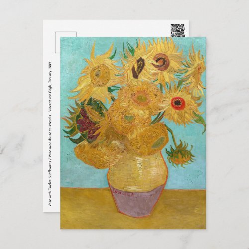 Vincent Van Gogh _ Vase with Twelve Sunflowers Postcard