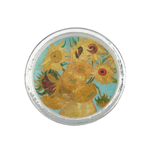 Vincent Van Gogh - Vase with Twelve Sunflowers Ring (Front)