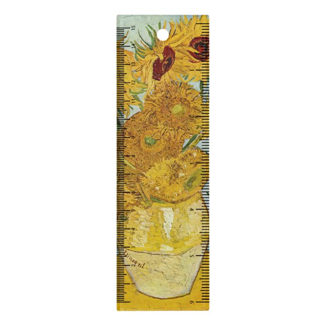 Vincent Van Gogh - Vase with Twelve Sunflowers Ruler (Vertical)