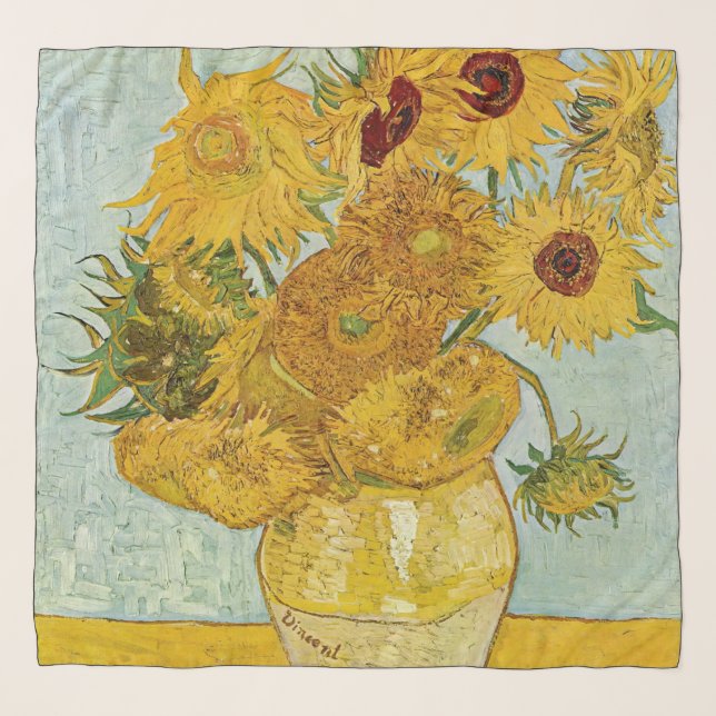 Vincent Van Gogh - Vase with Twelve Sunflowers Scarf (Front)
