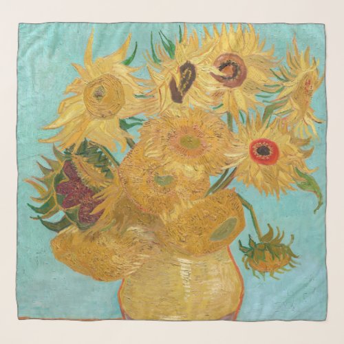 Vincent Van Gogh _ Vase with Twelve Sunflowers Scarf