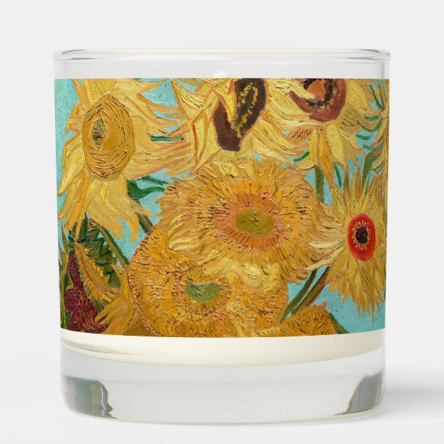 Vincent Van Gogh - Vase with Twelve Sunflowers Scented Candle (Front)