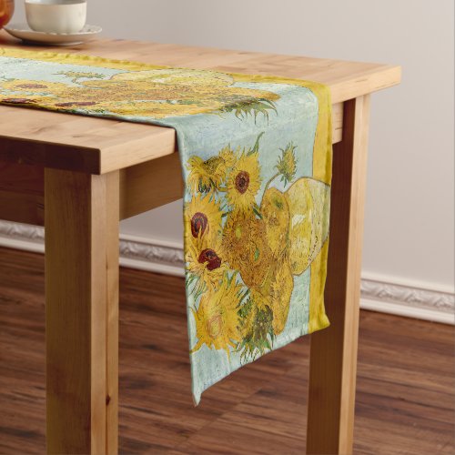 Vincent Van Gogh _ Vase with Twelve Sunflowers Short Table Runner
