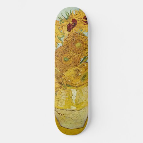 Vincent Van Gogh _ Vase with Twelve Sunflowers Skateboard