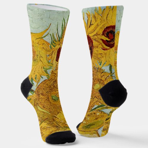Vincent Van Gogh _ Vase with Twelve Sunflowers Socks