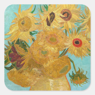 Vincent Van Gogh - Vase with Twelve Sunflowers Square Sticker