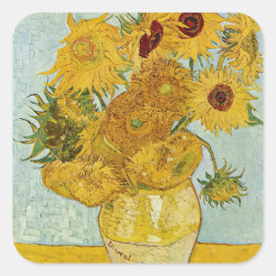 Vincent Van Gogh - Vase with Twelve Sunflowers Square Sticker