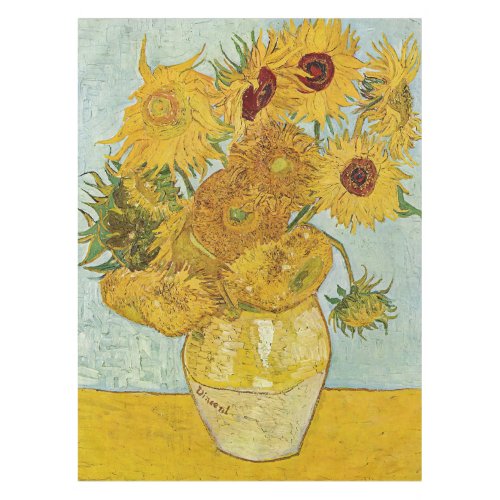 Vincent Van Gogh _ Vase with Twelve Sunflowers Tablecloth