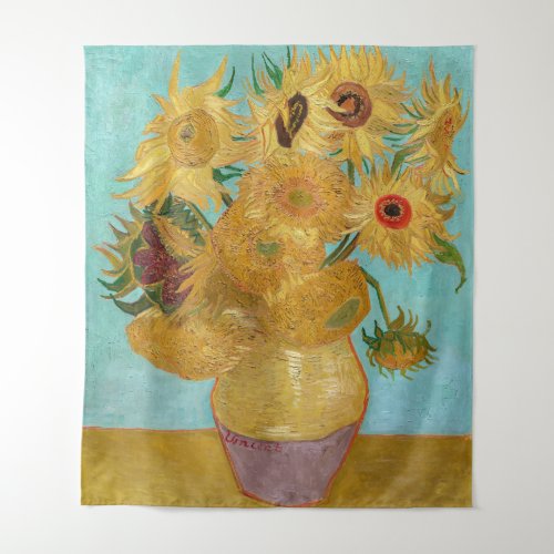 Vincent Van Gogh _ Vase with Twelve Sunflowers Tapestry