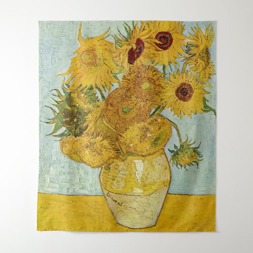 Vincent Van Gogh _ Vase with Twelve Sunflowers Tapestry