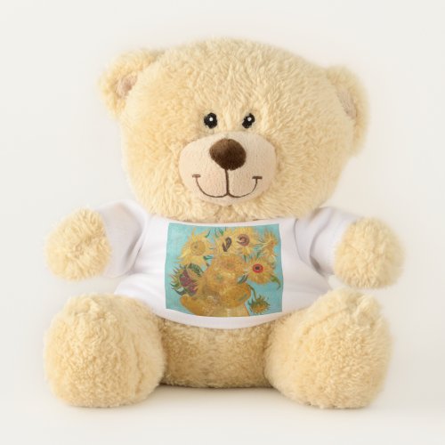 Vincent Van Gogh _ Vase with Twelve Sunflowers Teddy Bear