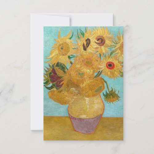 Vincent Van Gogh _ Vase with Twelve Sunflowers Thank You Card