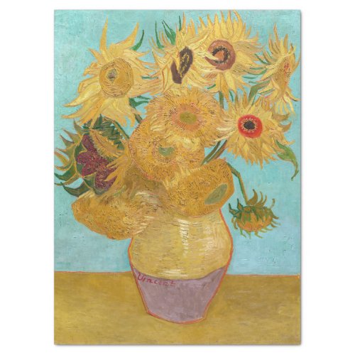 Vincent Van Gogh _ Vase with Twelve Sunflowers Tissue Paper