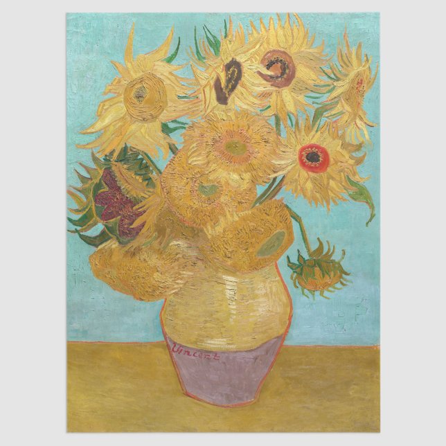Vincent Van Gogh - Vase with Twelve Sunflowers Tissue Paper (Creator Uploaded)